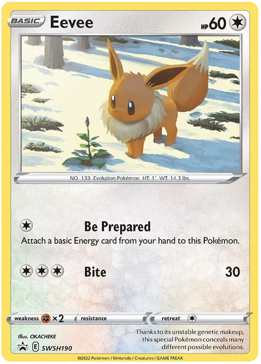 Eevee SWSH190 promo Galaxy Holo Trainer kaart Pokémon