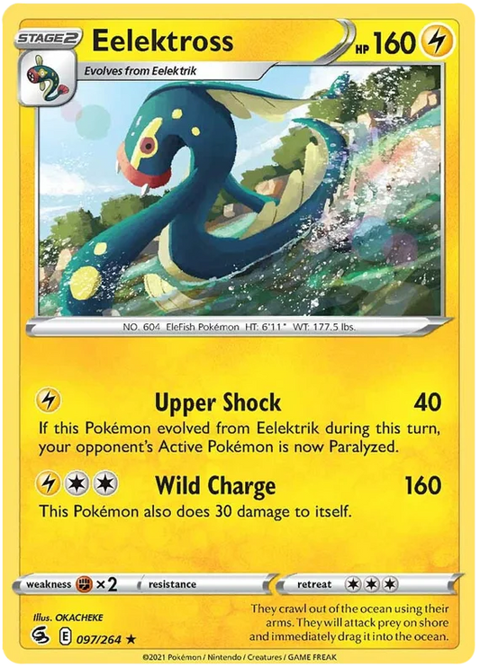 Elektross Pokémon kaart – Fusion Strike common kaart van elektrische Pokémon voor je collectie