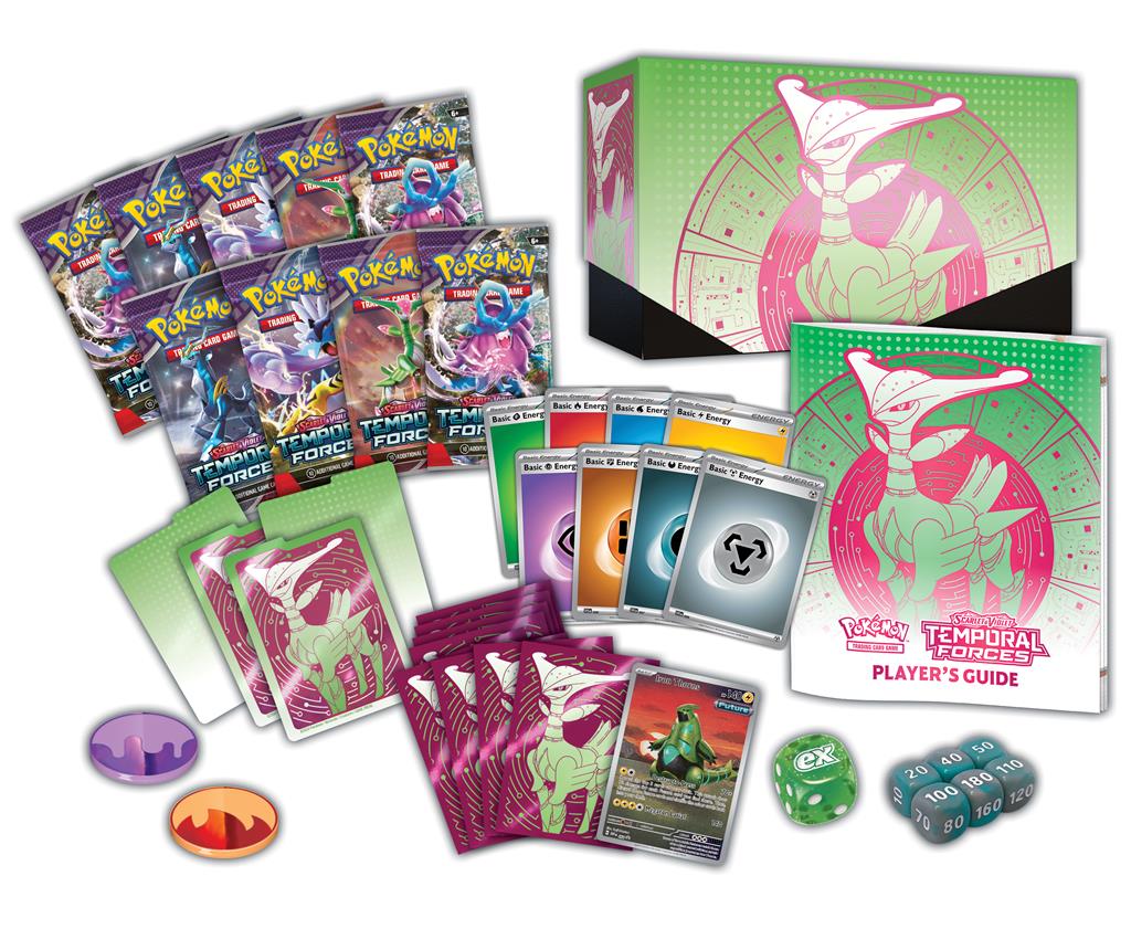 Pokémon TCG: Scarlet & Violet—Temporal Forces Elite Trainer Box met promokaarten, kaartsleeves en 9 booster packs