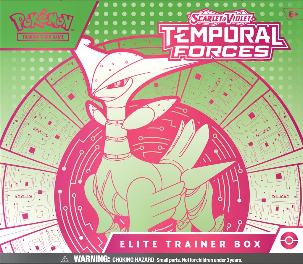 Pokémon TCG: Scarlet & Violet—Temporal Forces Elite Trainer Box met promokaarten, kaartsleeves en 9 booster packs