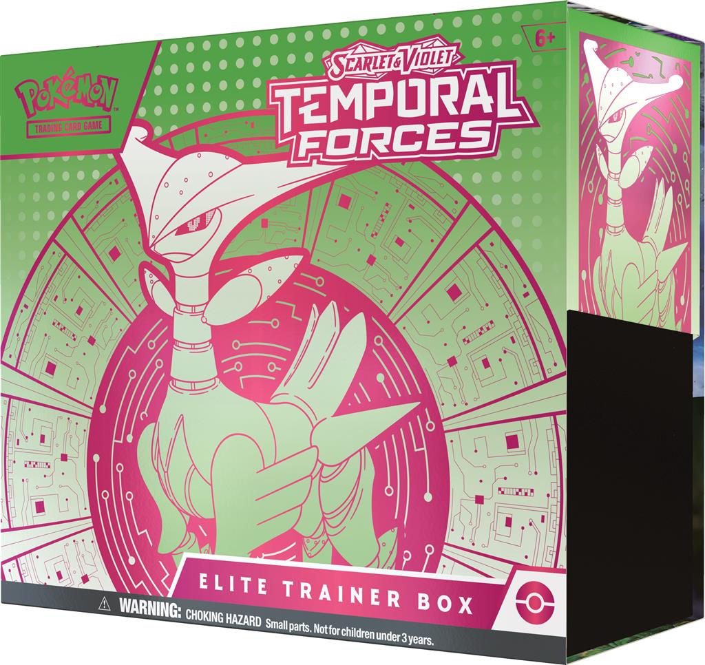 Pokémon TCG: Scarlet & Violet—Temporal Forces Elite Trainer Box met promokaarten, kaartsleeves en 9 booster packs