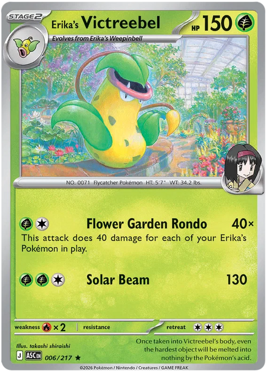 Erika's Victreebel Holo #006 uit de Ascended Heroes Pokémon kaartenserie