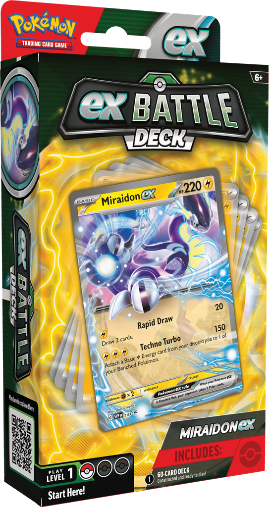 Ex Battle Decks Miraidon en Victini Pokémon kaarten en accessoires.