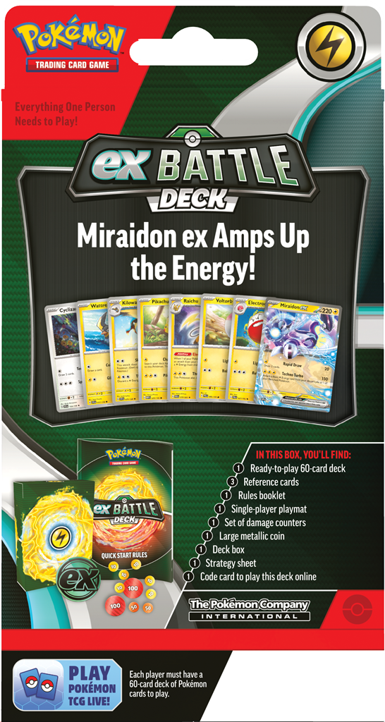 Ex Battle Decks Miraidon en Victini Pokémon kaarten en accessoires.