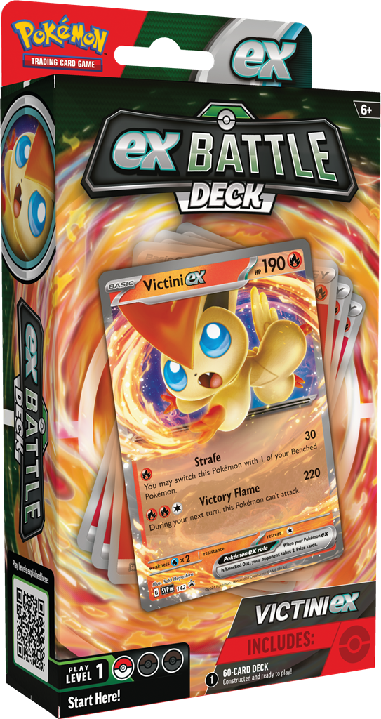 Ex Battle Decks Miraidon en Victini Pokémon kaarten en accessoires.