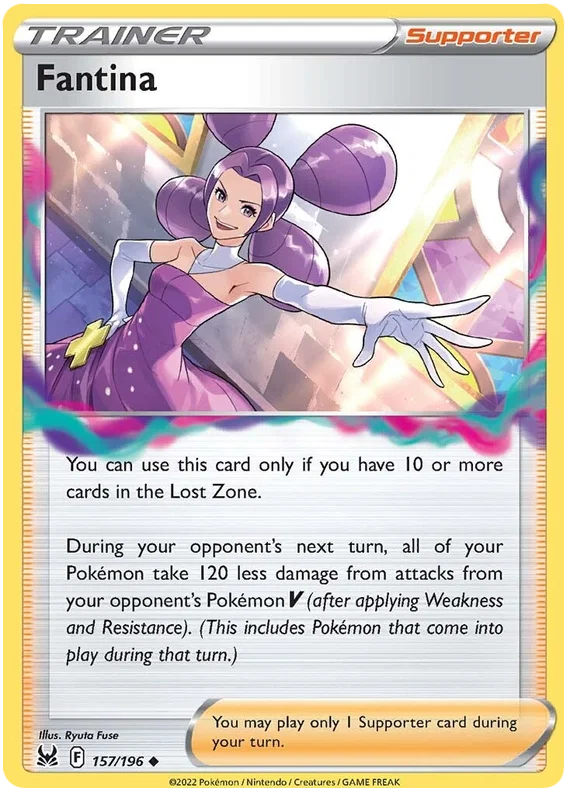 Fantina 157/196 Uncommon Trainer Supporter kaart uit de Pokémon set Lost Origin