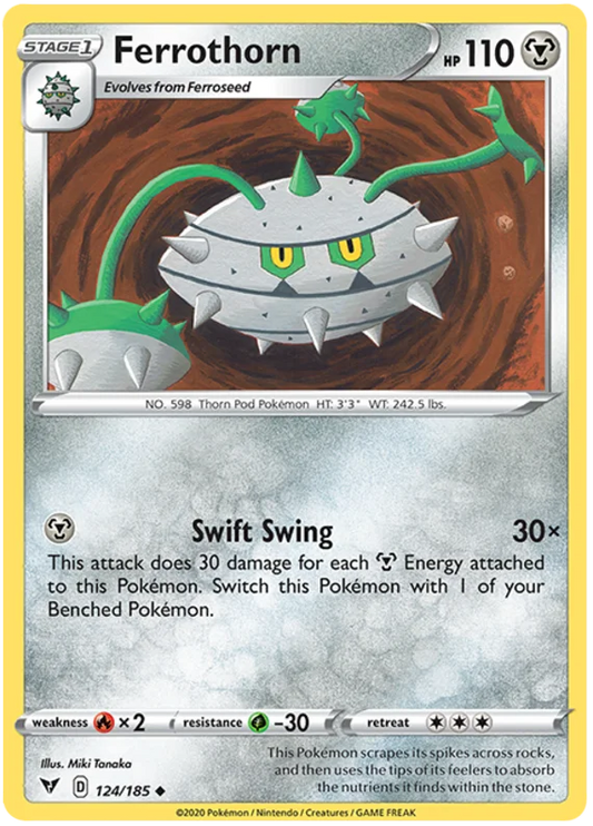 Ferrothorn Pokémon kaart common Vivid Voltage Steel Pokémon