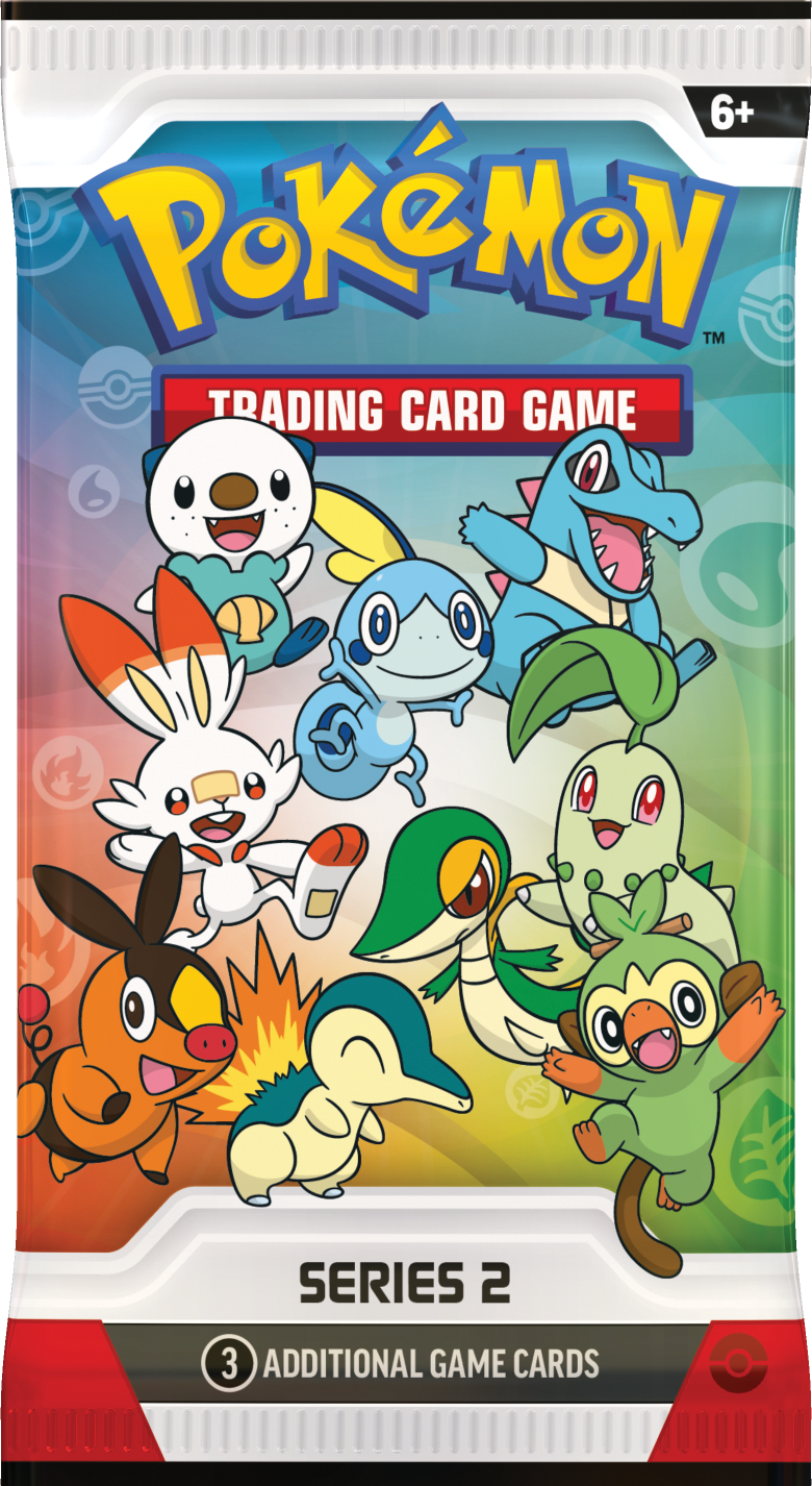 Het speciale booster pack met 3 van de 9 illustratie-promokaarten en de starters.