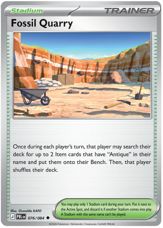 Fossil Quarry #076 common Pitch Black Pokémon losse kaart