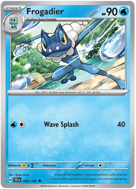 Frogadier #040 common Pokémon kaart uit de Stellar Crown set