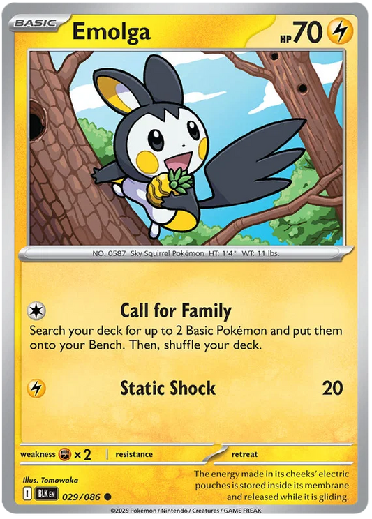 Funko Pop Pokémon Emolga #029 common black bolt vinyl figuur in doos