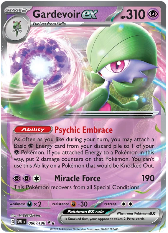 Gardevoir ex #086/198 losse Pokémon kaart uit de Scarlet & Violet basisset