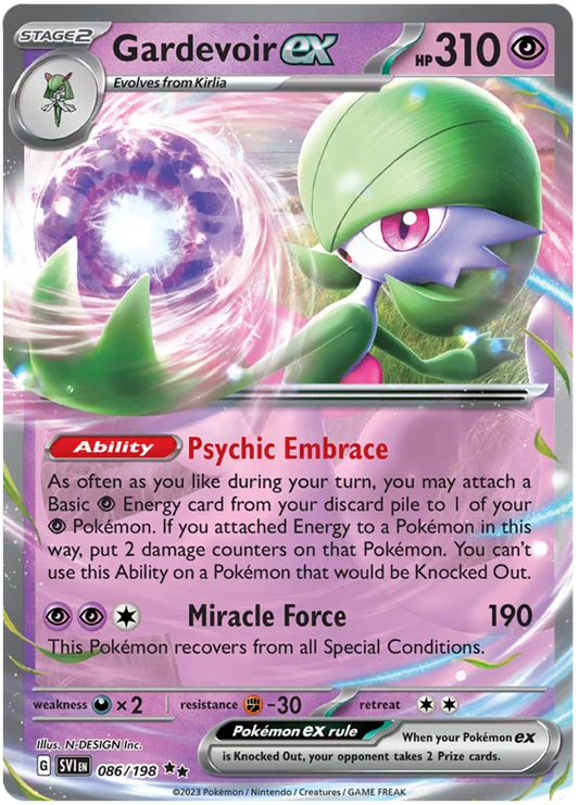 Gardevoir ex #086/198 losse Pokémon kaart uit de Scarlet & Violet basisset