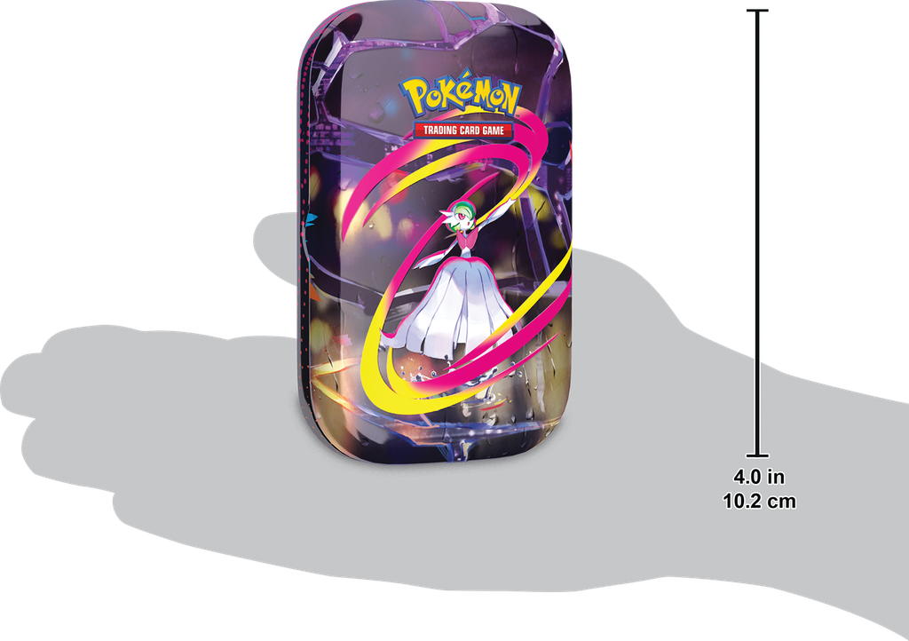 Mega Evolution Mini Tin met Mega Gardevoir en 2 Pokémon boosterpacks.