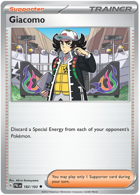 Giacomo common Pokémon kaart nummer 182 uit de Paldea Evolved set