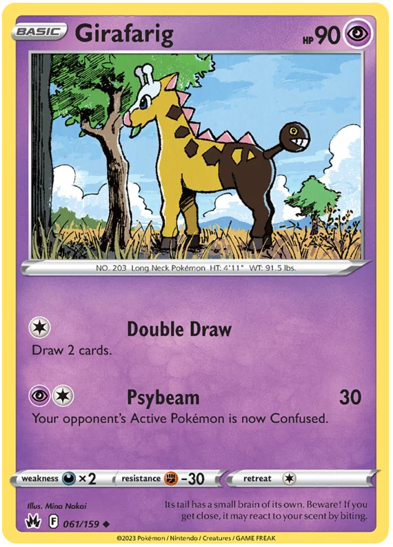 Girafarig common #061/159 Pokémon kaart uit de Crown Zenith set