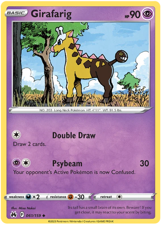 Girafarig common #061/159 Pokémon kaart uit de Crown Zenith set
