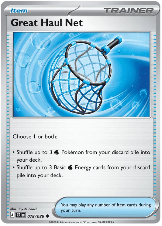 Great Haul Net #078 common Trainer kaart uit de Pokemon Chaos Rising set