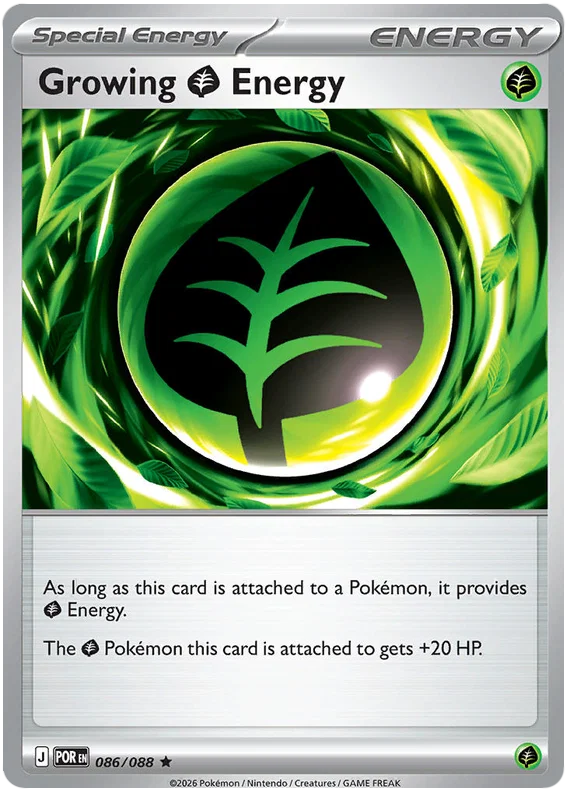 Growing Energy Holo #086 losse kaart uit de Chinese Pokemon set Perfect Order
