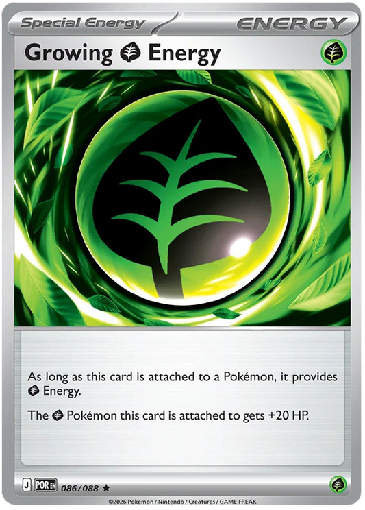 Growing Energy Holo #086 losse kaart uit de Chinese Pokemon set Perfect Order