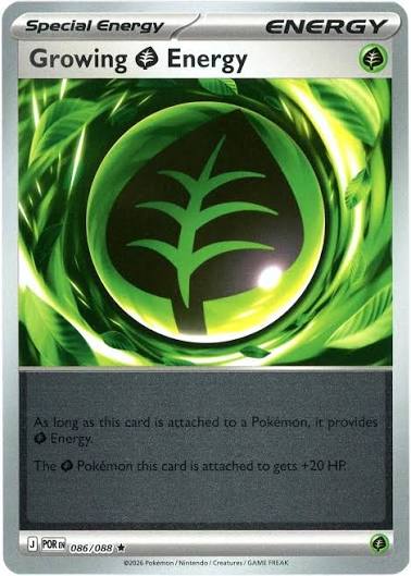 Growing Energy Reverse Holo kaart #086 uit de Pokémon Perfect Order set