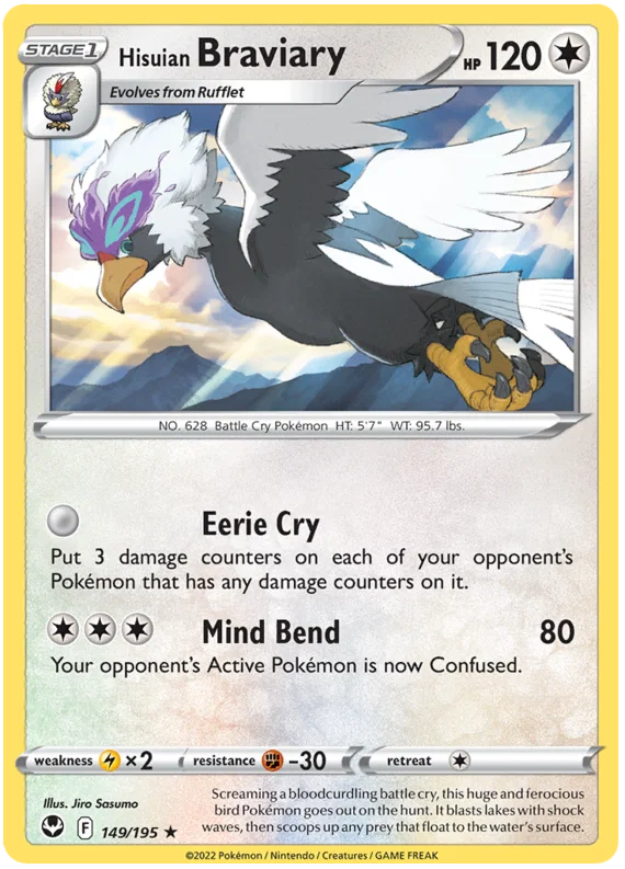Hisuian Braviary common #149/195 uit de Pokémon Silver Tempest set