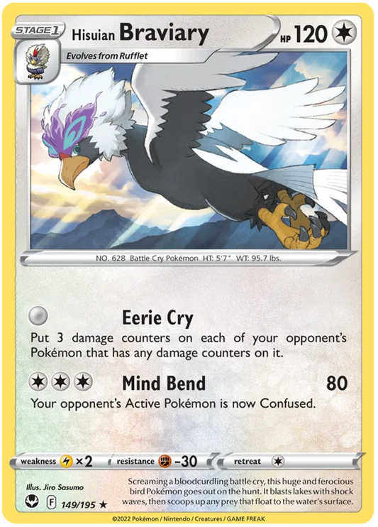 Hisuian Braviary common #149/195 uit de Pokémon Silver Tempest set