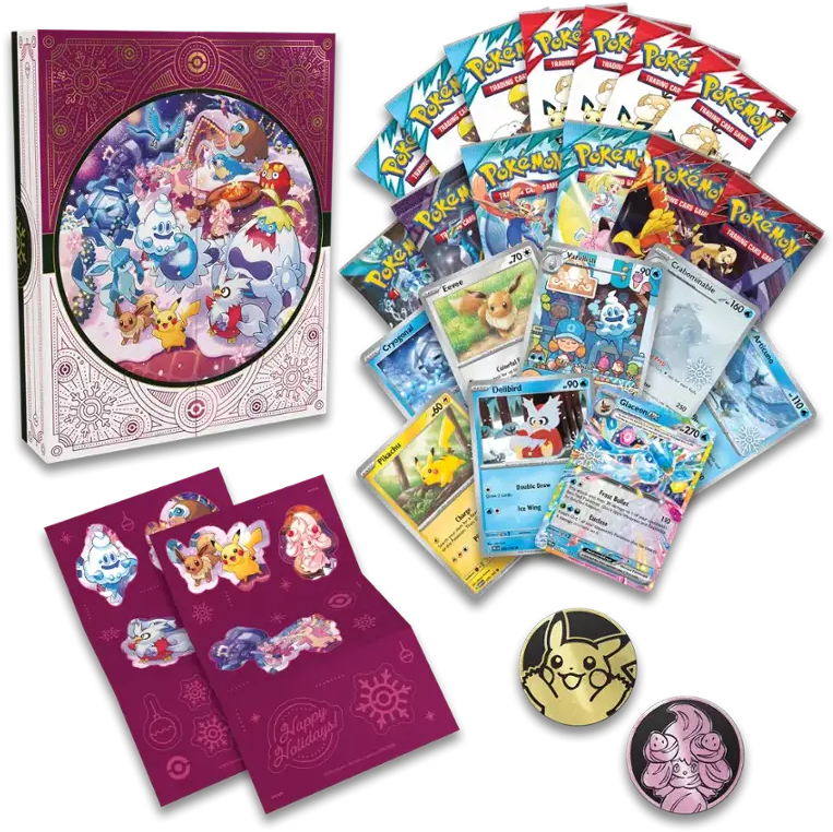 Pokémon Holiday Calendar 2025 met promo kaarten, boosterpacks en fun packs voor de feestdagen