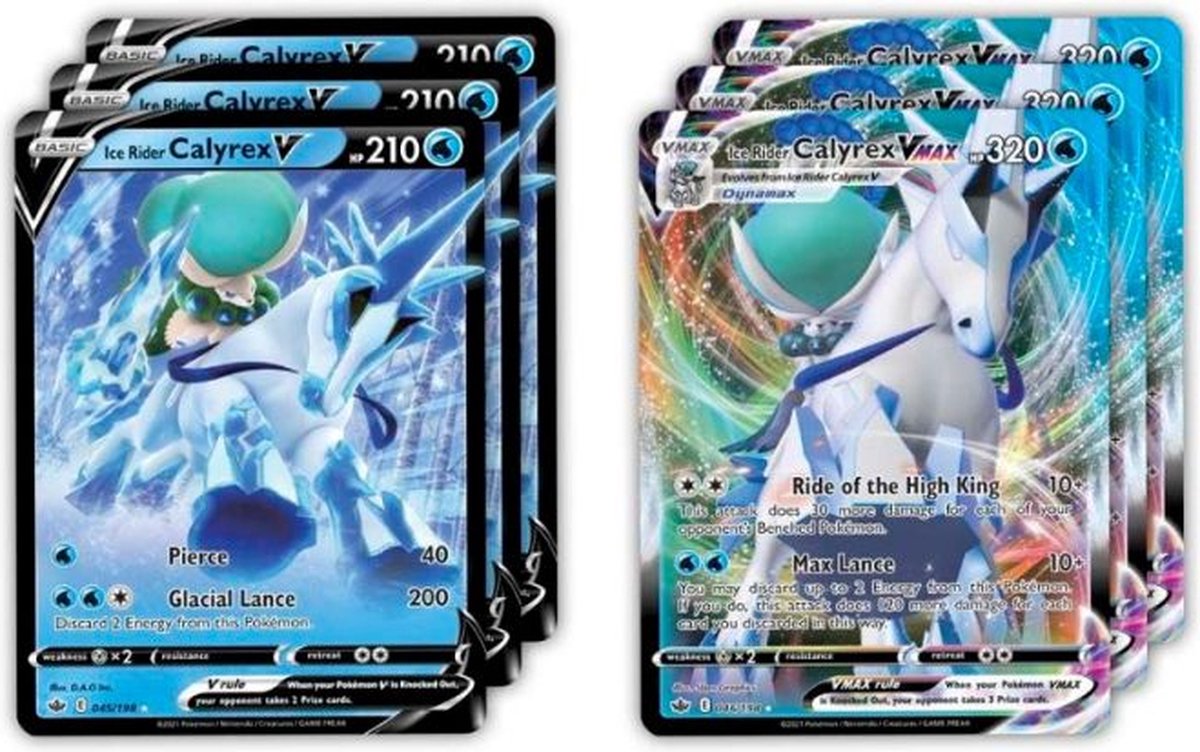 Pokémon Ice Rider Calyrex VMAX League Battle Deck compleet speelbaar deck met accessoires