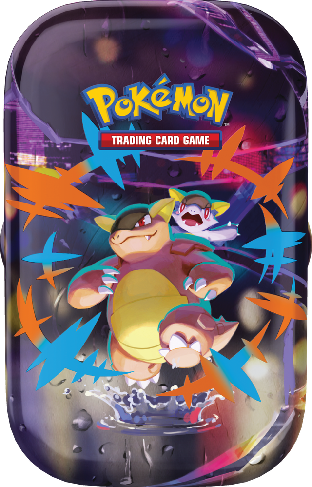 Mega Evolution Mini Tin met Mega Kangaskhan en 2 Pokémon boosterpacks.