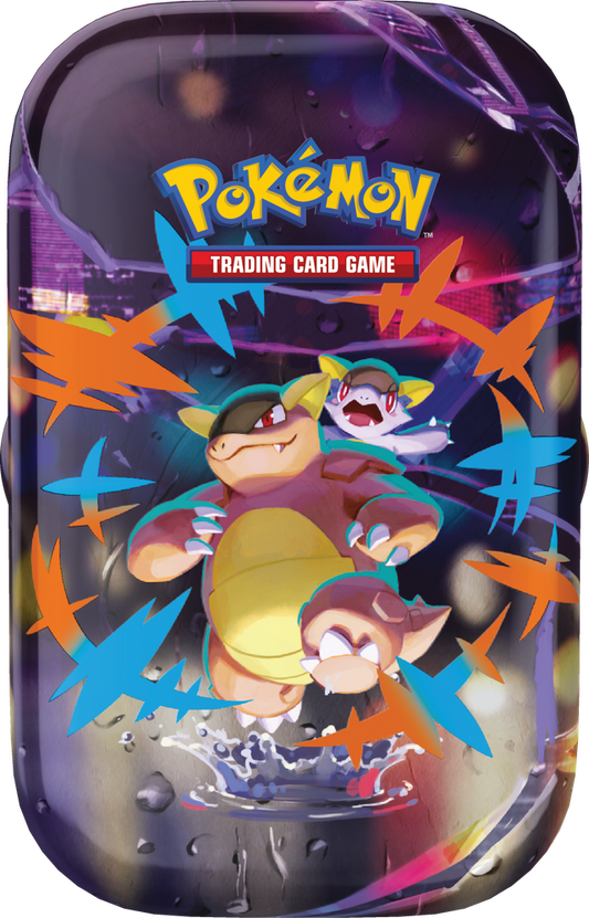 Mega Evolution Mini Tin met Mega Kangaskhan en 2 Pokémon boosterpacks.