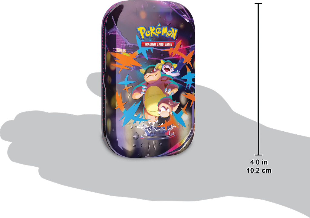 Mega Evolution Mini Tin met Mega Kangaskhan en 2 Pokémon boosterpacks.