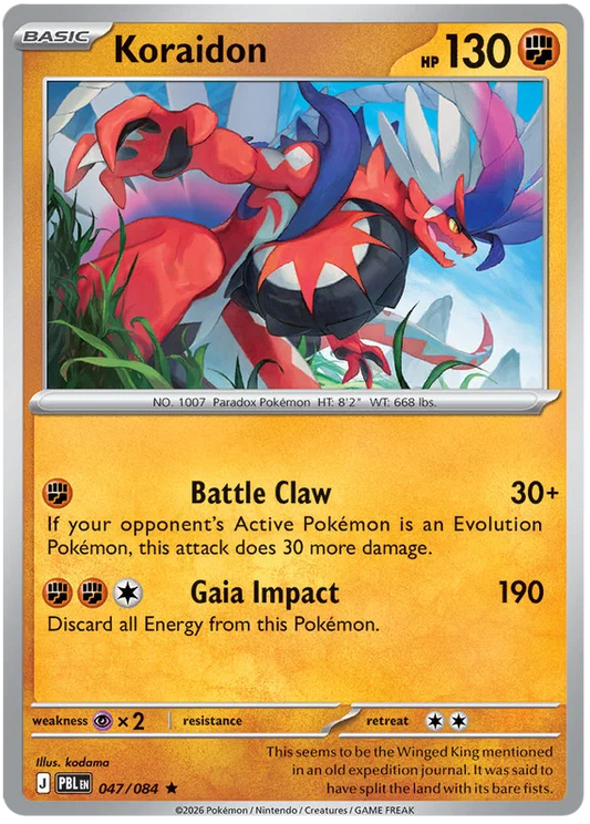 Koraidon Holo #047 Pitch Black losse Pokemon kaart uit Scarlet & Violet