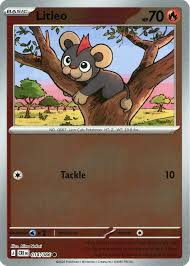 Litleo Reverse Holo #014 Chaos Rising Pokémon kaart met holografische achtergrond