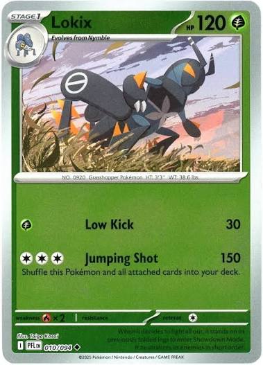 Lokix Reverse Holo pokémonkaart nummer 010 uit de set Phantasmal Flames