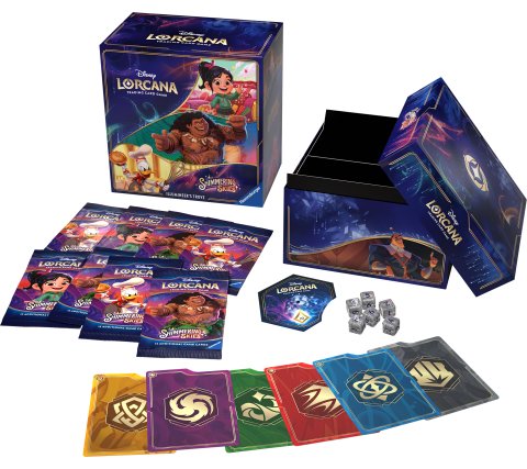 Lorcana Shimmering Skies Illumineer’s Trove met boosterpacks, Disney kaarten, opbergdoos en accessoires van Ravensburger