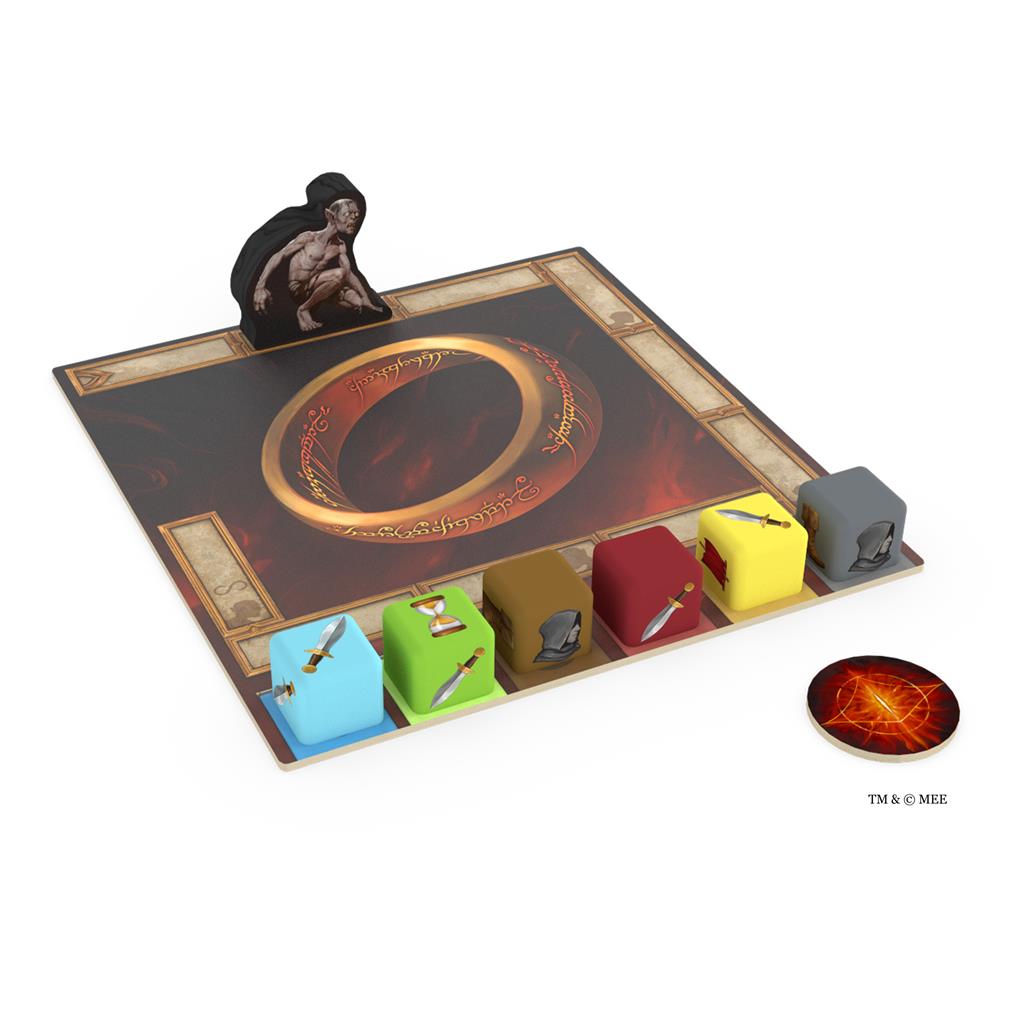 Lord of the Rings Circle of Conflict bordspel doos met dobbelstenen en spelborden - zijaanzicht