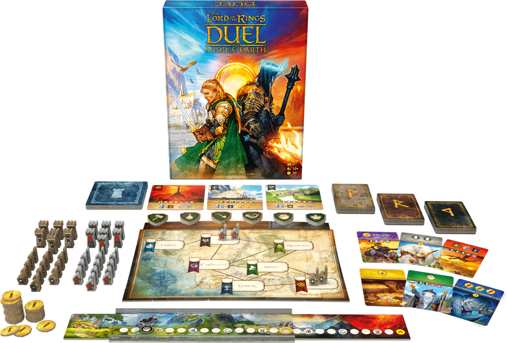 The Lord of the Rings Duel for Middle-earth Nederlands strategisch 2-speler bordspel met Frodo, Sam, Sauron en de Nazgûl