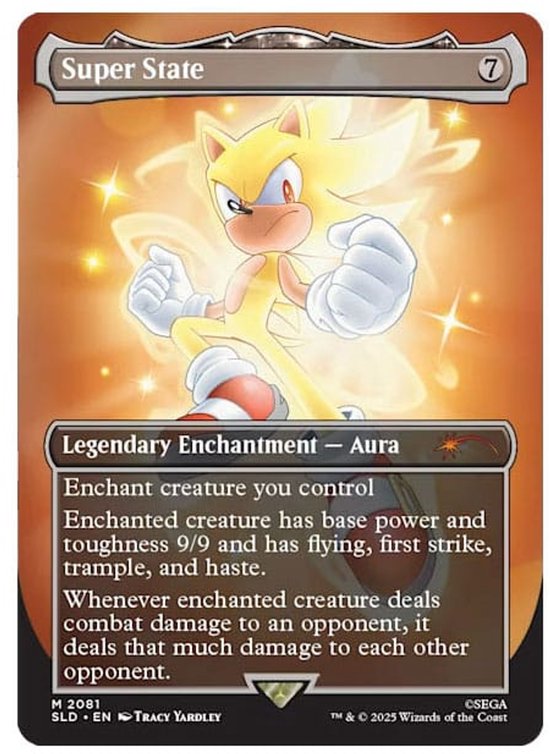Magic The Gathering Secret Lair Drop Sonic the Hedgehog Friends and Foes Non-Foil kaartenset met Sonic, Shadow en Dr. Eggman - vooraanzicht