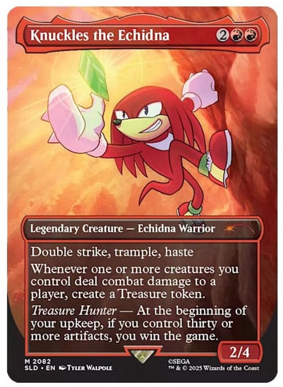 Magic The Gathering Secret Lair Drop Sonic the Hedgehog Friends and Foes Non-Foil kaartenset met Sonic, Shadow en Dr. Eggman - detailfoto