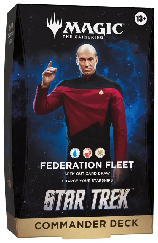 Magic the Gathering Star Trek Commander Deck Federation Fleet met Captain Picard