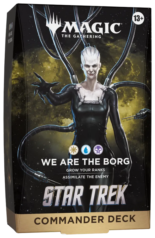 Magic the Gathering Star Trek Commander Deck We Are the Borg met Borg Queen artwork op de verpakking