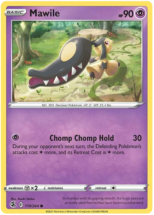 Mawile Fusion Strike common kaart – psychische Pokémon uit de Pokémon collectie