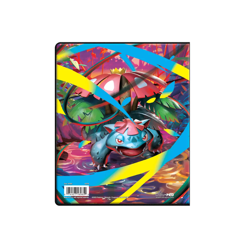 ME01 4-Pocket Mega Evolution portfolio voor het opbergen van pokemon kaarten en oversized kaarten.