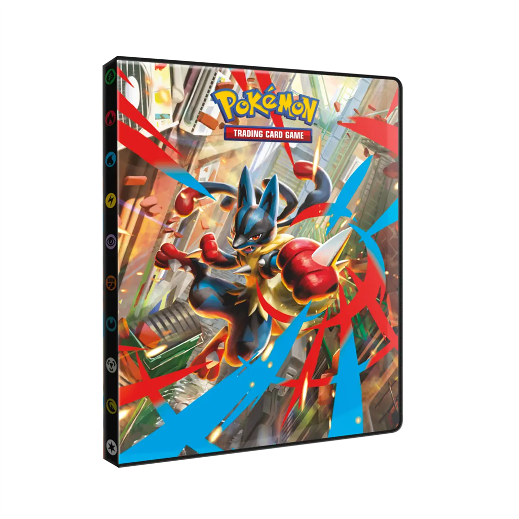 ME01 9-Pocket Mega Evolution portfolio voor het opbergen van pokemon kaarten met Mega Evolution design.
