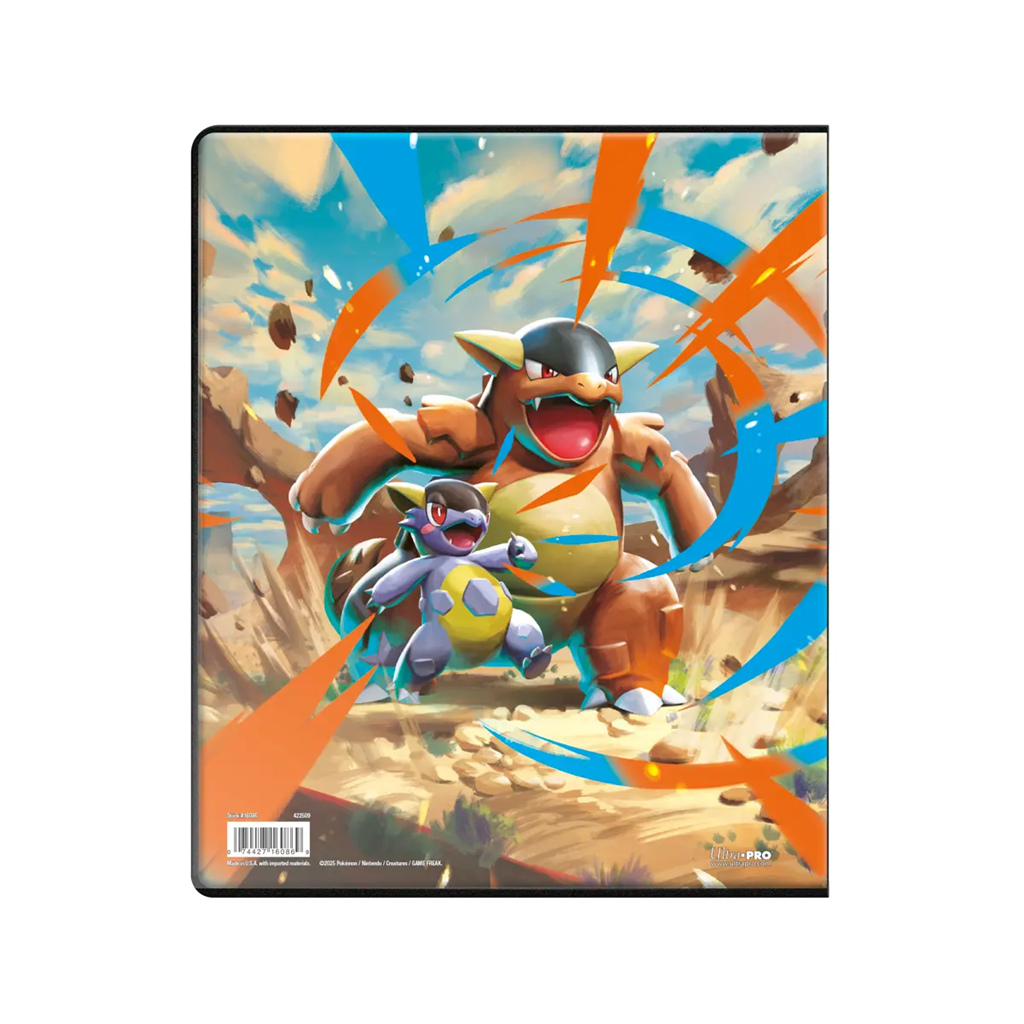 ME01 9-Pocket Mega Evolution portfolio voor het opbergen van pokemon kaarten met Mega Evolution design.