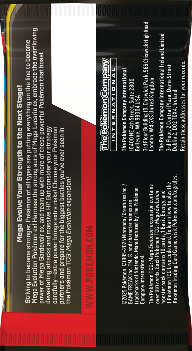 Pokémon Mega Evolution Booster Pack – 10 kaarten uit de Mega Evolution-serie