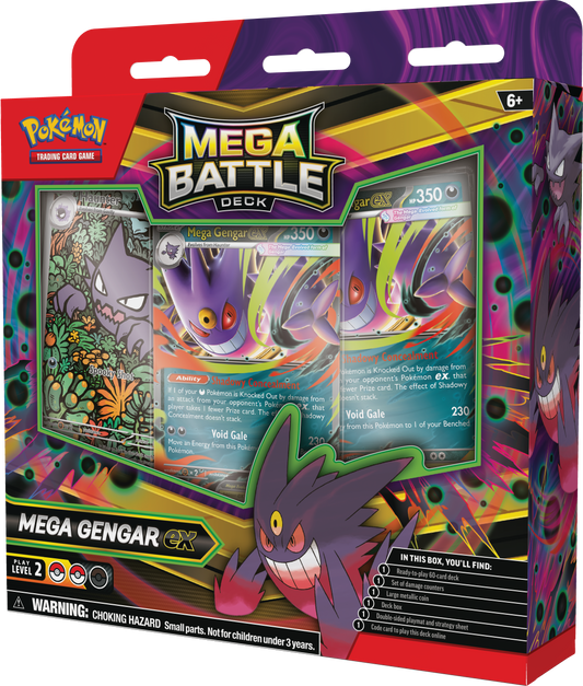 Mega Gengar EX Mega Battle Deck met promo kaarten en volledige deckinhoud