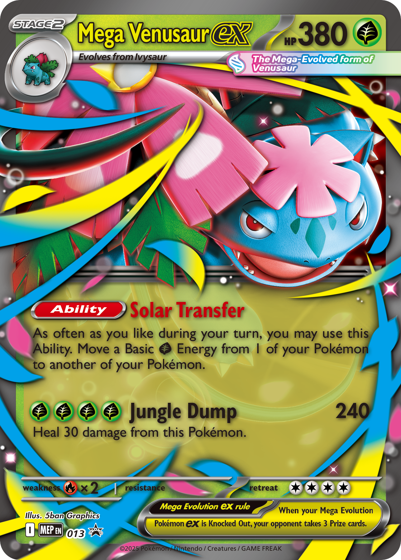 Mega Venusaur ex Premium Collection met promokaart, oversized kaart en 8 Pokémon boosterpacks