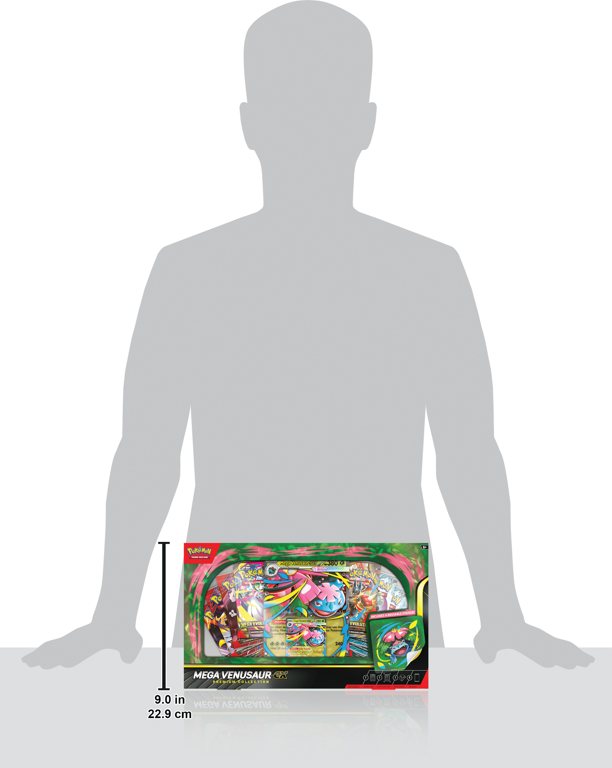 Mega Venusaur ex Premium Collection met promokaart, oversized kaart en 8 Pokémon boosterpacks